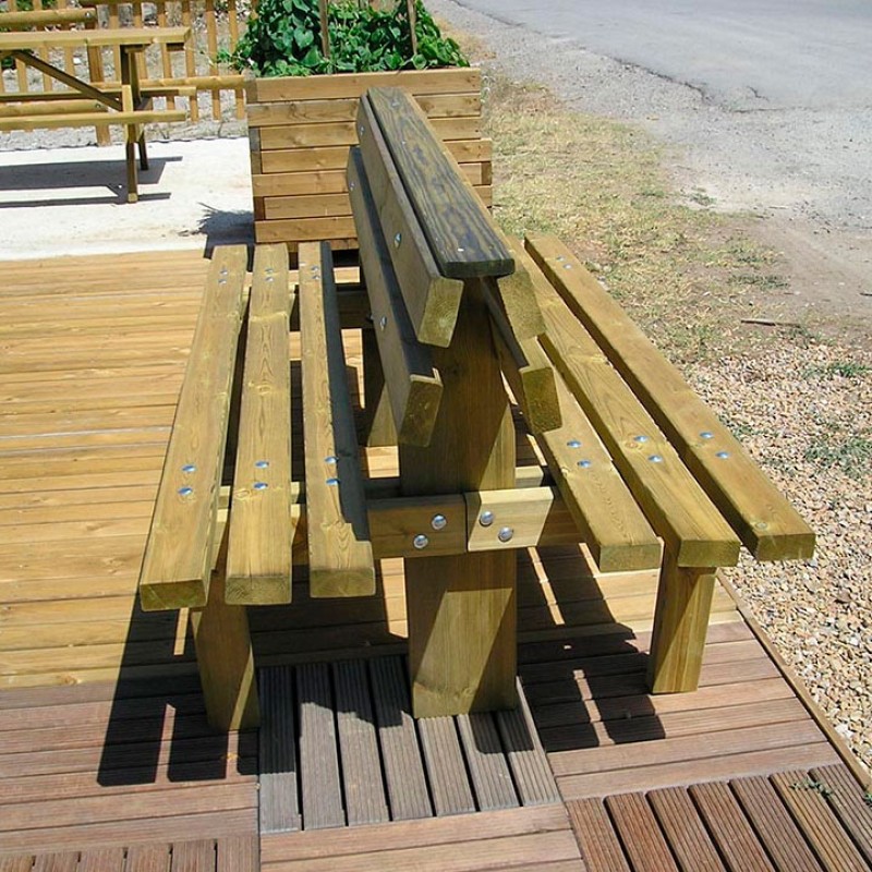 Banc de fusta Sofia doble | Pi Autoclau IV